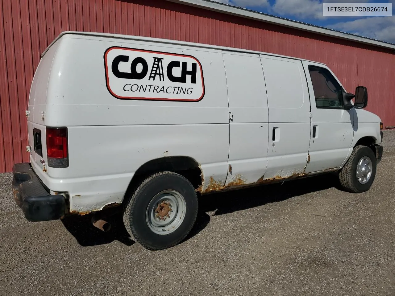 2012 Ford Econoline E350 Super Duty Van VIN: 1FTSE3EL7CDB26674 Lot: 73043034