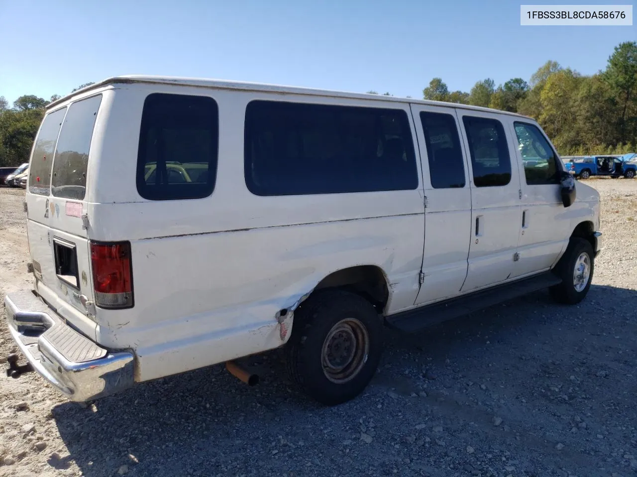 2012 Ford Econoline E350 Super Duty Wagon VIN: 1FBSS3BL8CDA58676 Lot: 75343224