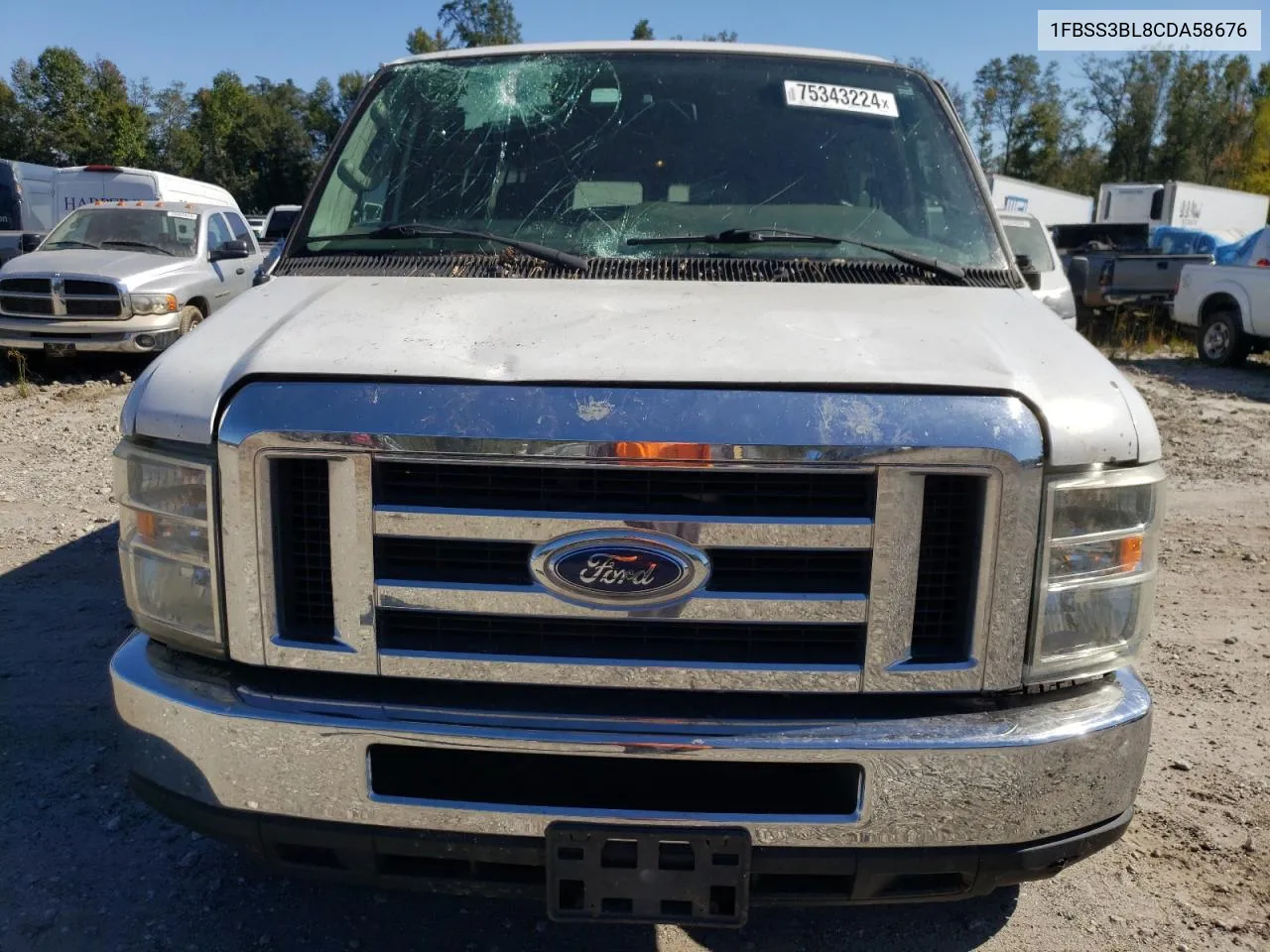 2012 Ford Econoline E350 Super Duty Wagon VIN: 1FBSS3BL8CDA58676 Lot: 75343224