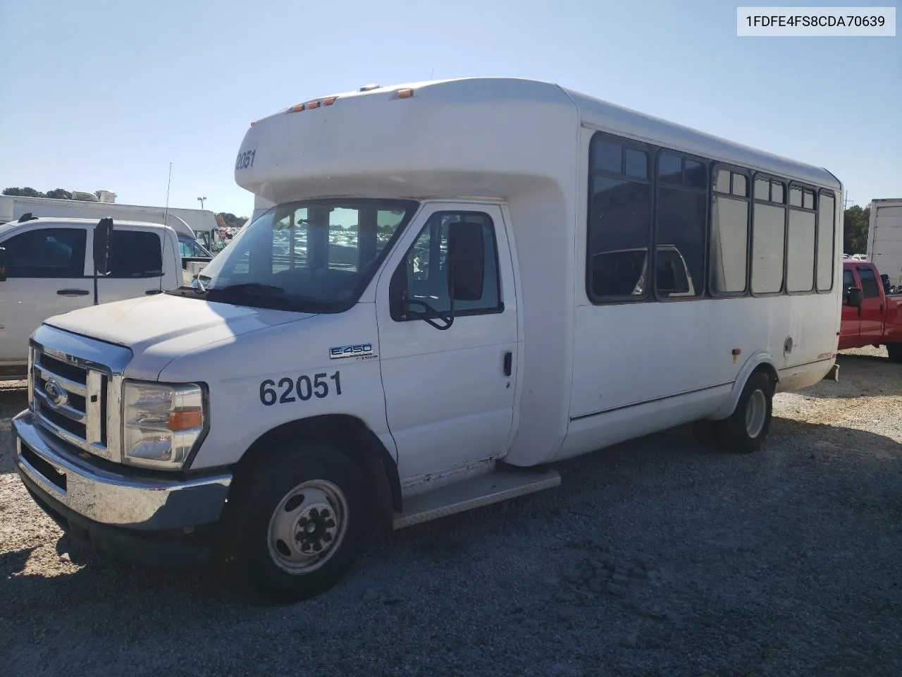 2012 Ford Econoline E450 Super Duty Cutaway Van VIN: 1FDFE4FS8CDA70639 Lot: 76255724