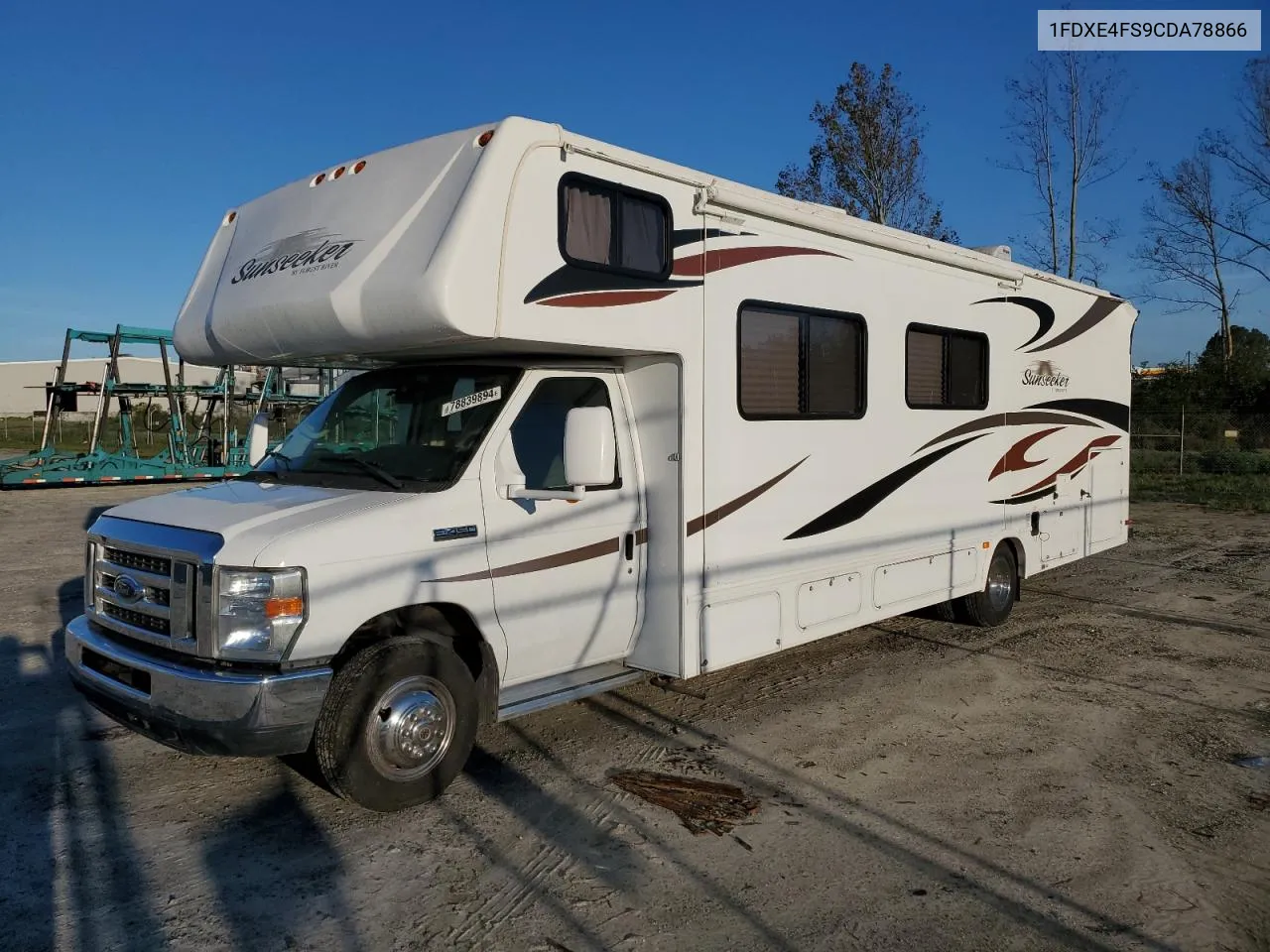 2012 Ford Econoline E450 Super Duty Cutaway Van VIN: 1FDXE4FS9CDA78866 Lot: 78839894