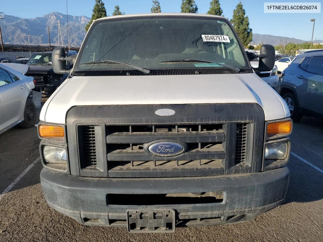 2012 Ford Econoline E250 Van VIN: 1FTNE2EL6CDB26074 Lot: 80467974