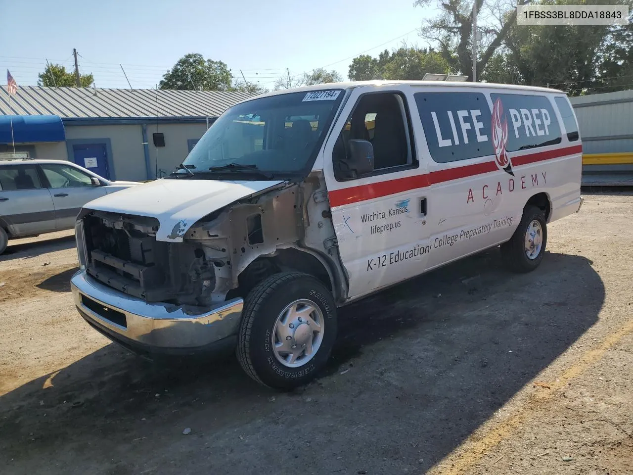 2013 Ford Econoline E350 Super Duty Wagon VIN: 1FBSS3BL8DDA18843 Lot: 72027194