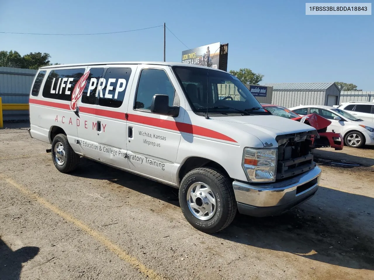 2013 Ford Econoline E350 Super Duty Wagon VIN: 1FBSS3BL8DDA18843 Lot: 72027194