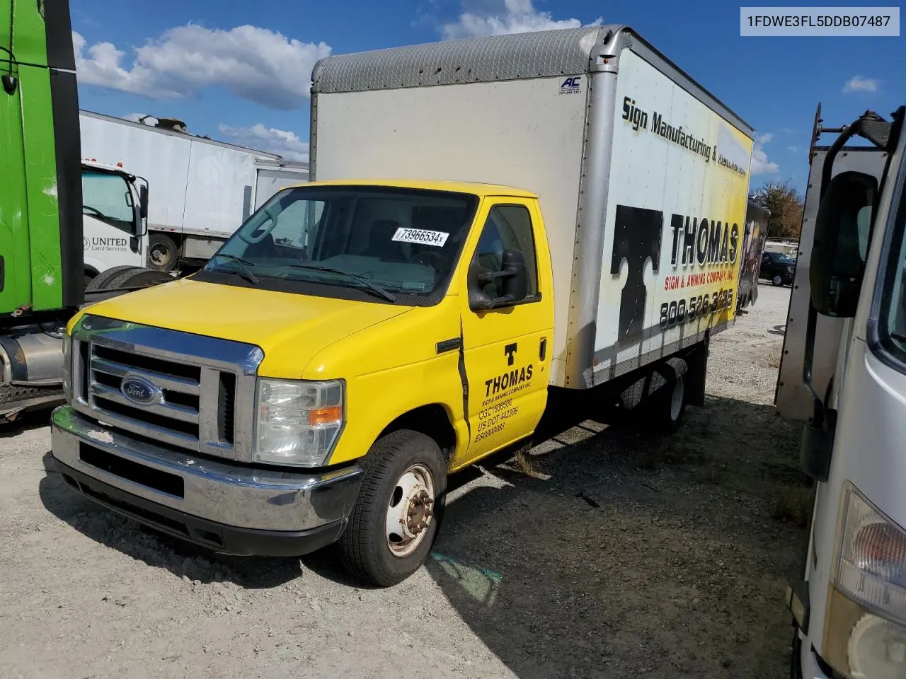 2013 Ford Econoline E350 Super Duty Cutaway Van VIN: 1FDWE3FL5DDB07487 Lot: 73966534