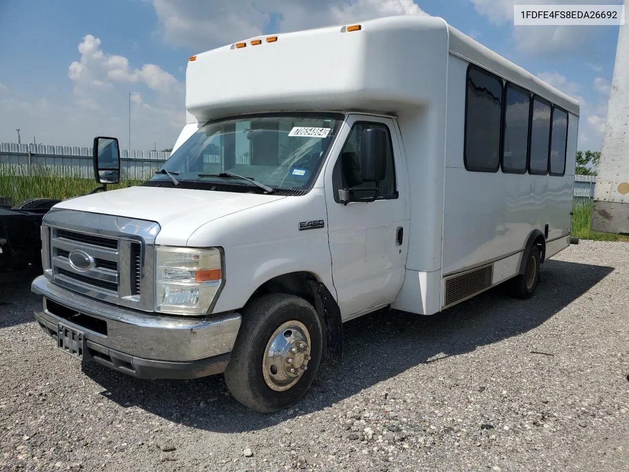 2014 Ford Econoline E450 Super Duty Cutaway Van VIN: 1FDFE4FS8EDA26692 Lot: 70654864