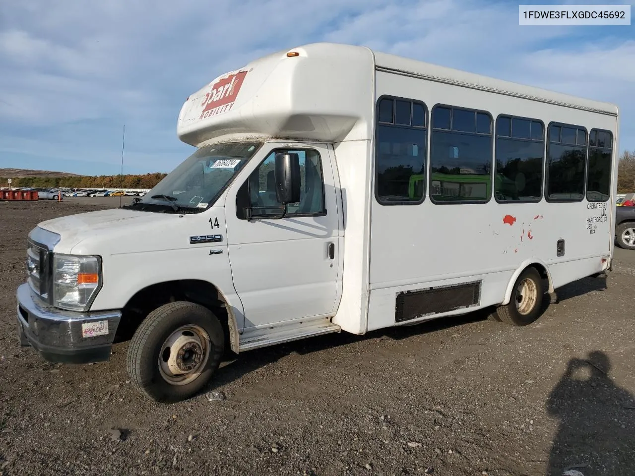 2016 Ford Econoline E350 Super Duty Cutaway Van VIN: 1FDWE3FLXGDC45692 Lot: 76264224