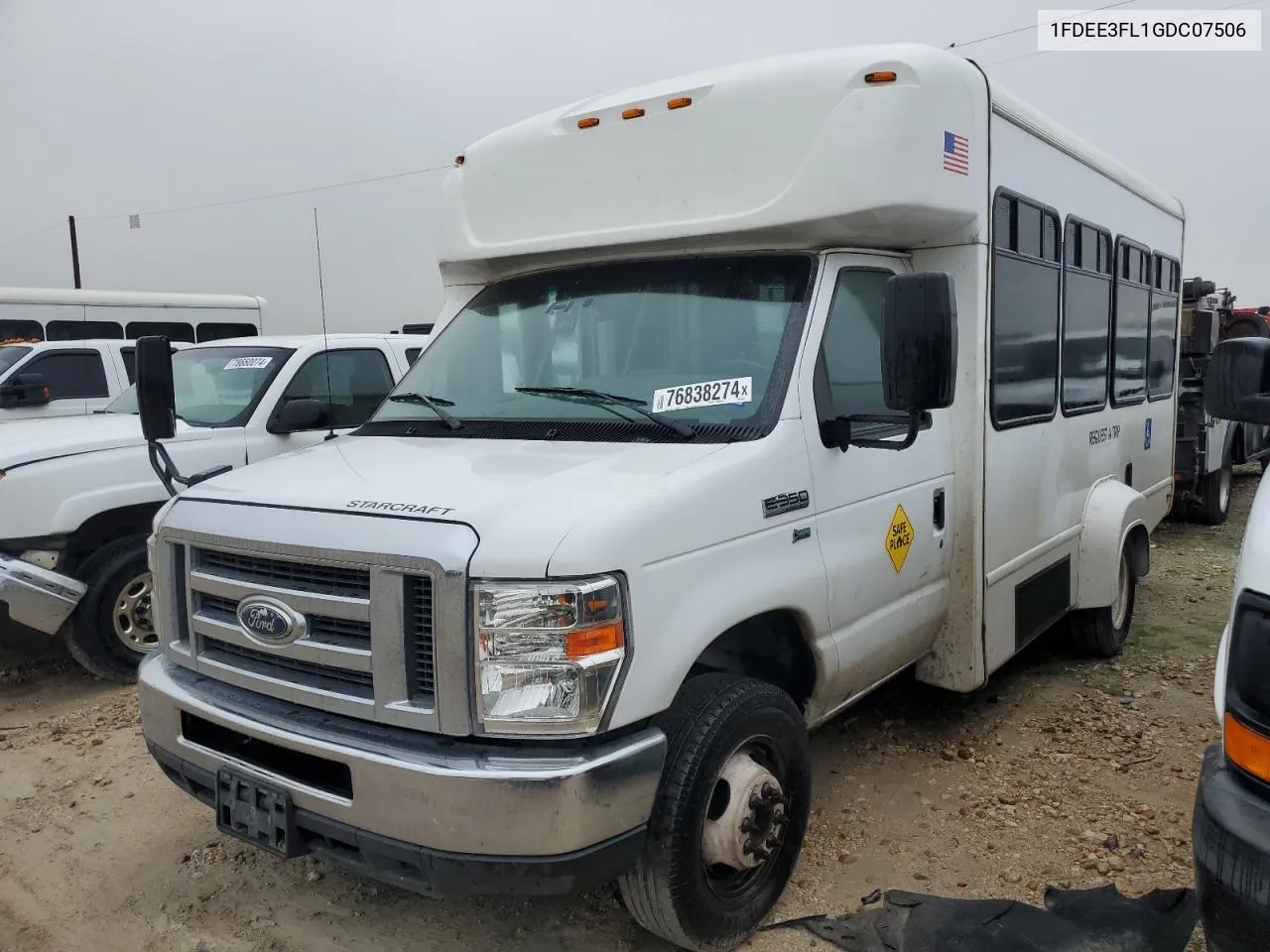 2016 Ford Econoline E350 Super Duty Cutaway Van VIN: 1FDEE3FL1GDC07506 Lot: 76838274