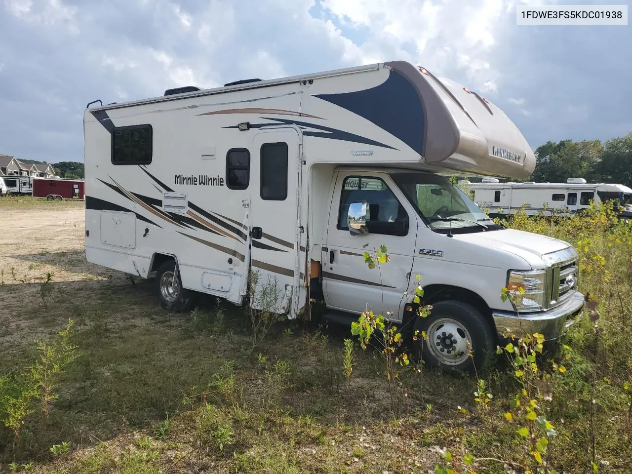 2019 Ford Econoline E350 Super Duty Cutaway Van VIN: 1FDWE3FS5KDC01938 Lot: 67042654