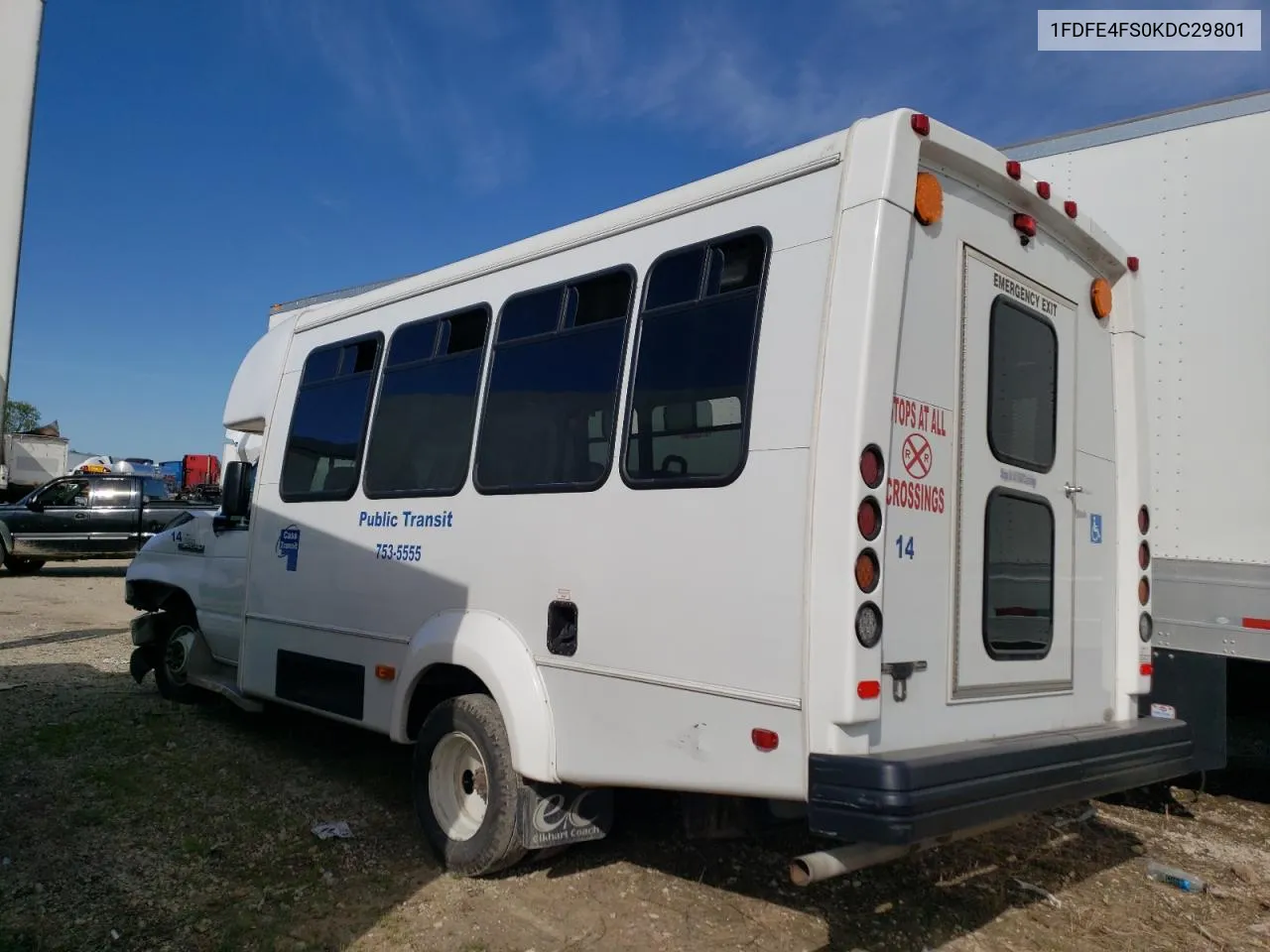 2019 Ford Econoline E450 Super Duty Cutaway Van VIN: 1FDFE4FS0KDC29801 Lot: 69845394