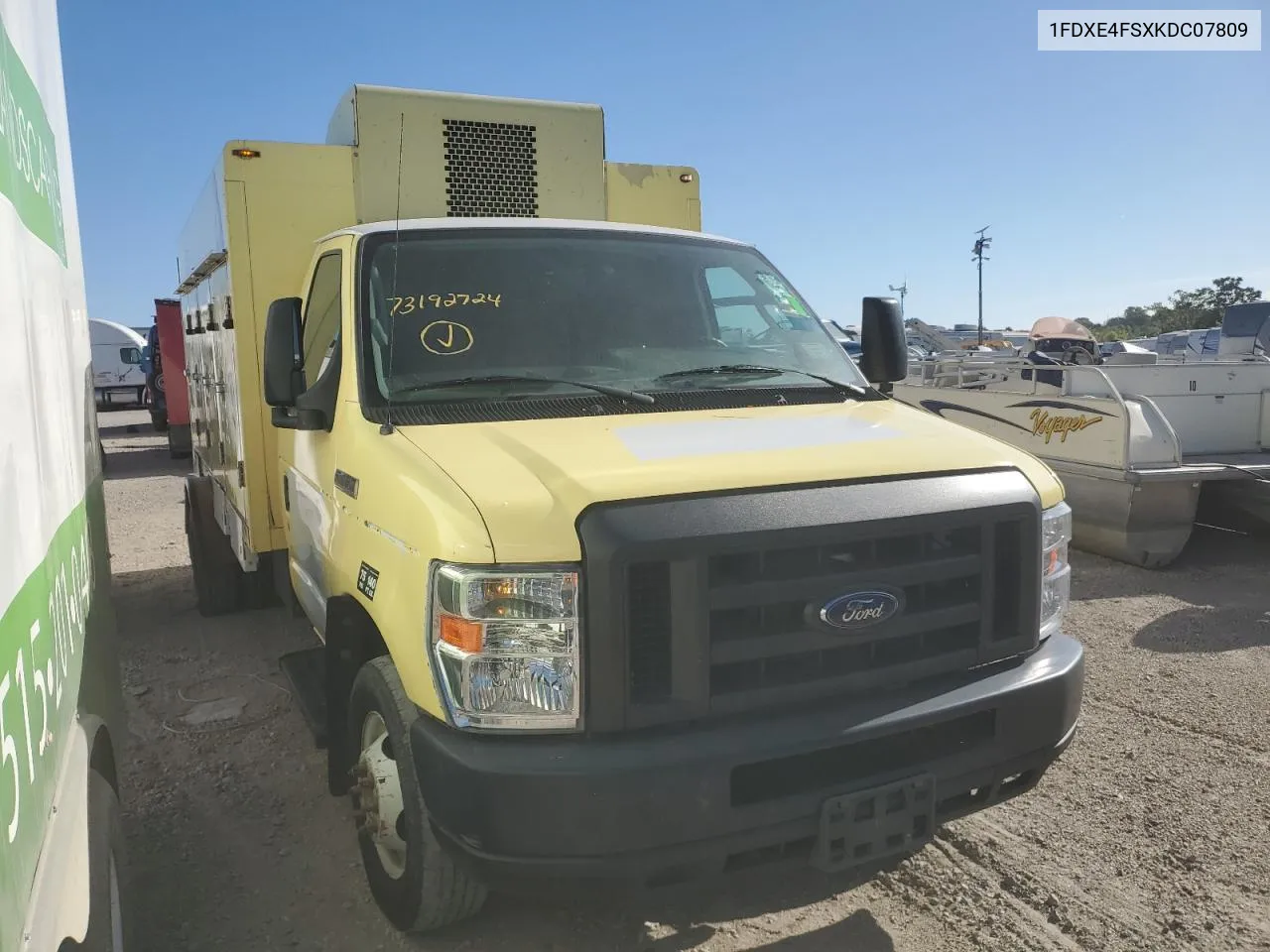 2019 Ford Econoline E450 Super Duty Cutaway Van VIN: 1FDXE4FSXKDC07809 Lot: 73192724