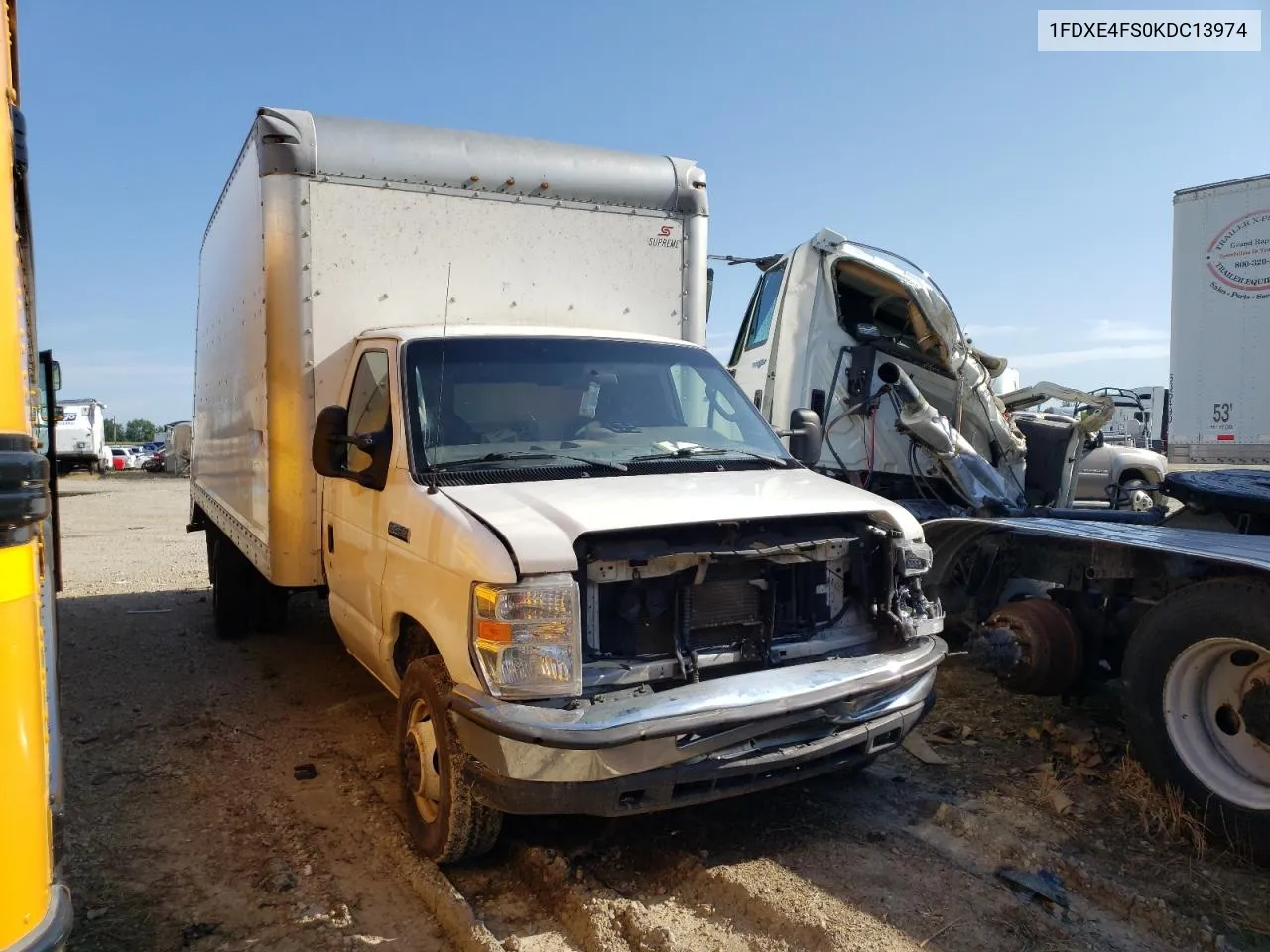 2019 Ford Econoline E450 Super Duty Cutaway Van VIN: 1FDXE4FS0KDC13974 Lot: 73642374