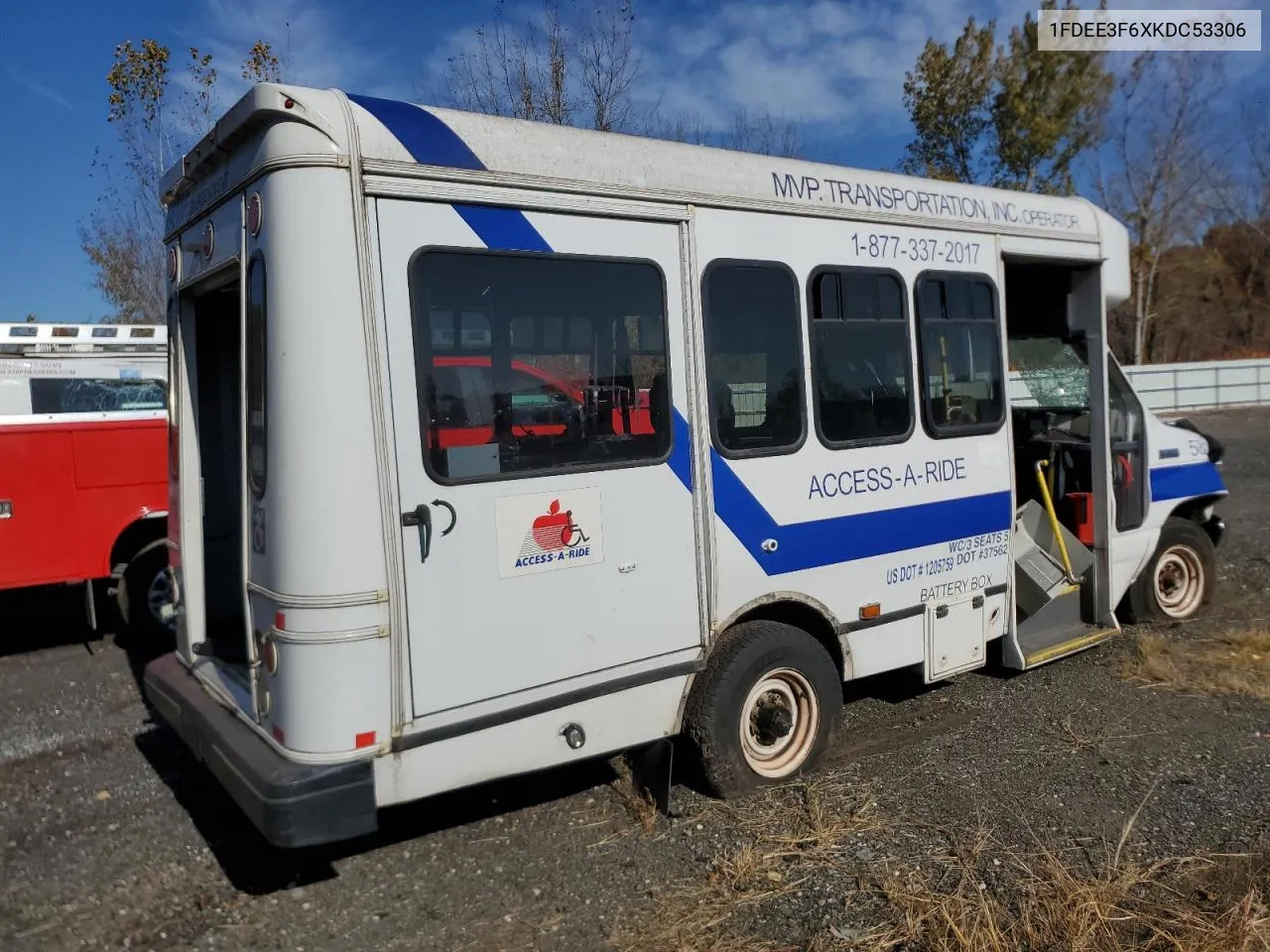 2019 Ford Econoline E350 Super Duty Cutaway Van VIN: 1FDEE3F6XKDC53306 Lot: 74750044