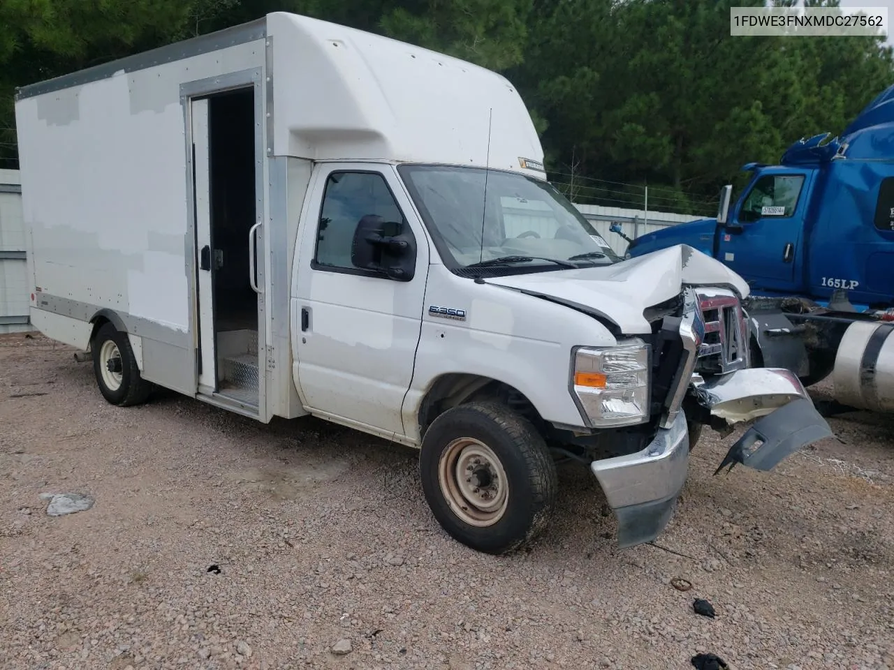 2021 Ford Econoline E350 Super Duty Cutaway Van VIN: 1FDWE3FNXMDC27562 Lot: 70361324