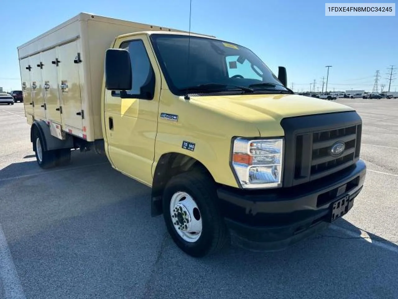 2021 Ford Econoline E450 Super Duty Cutaway Van VIN: 1FDXE4FN8MDC34245 Lot: 74947084