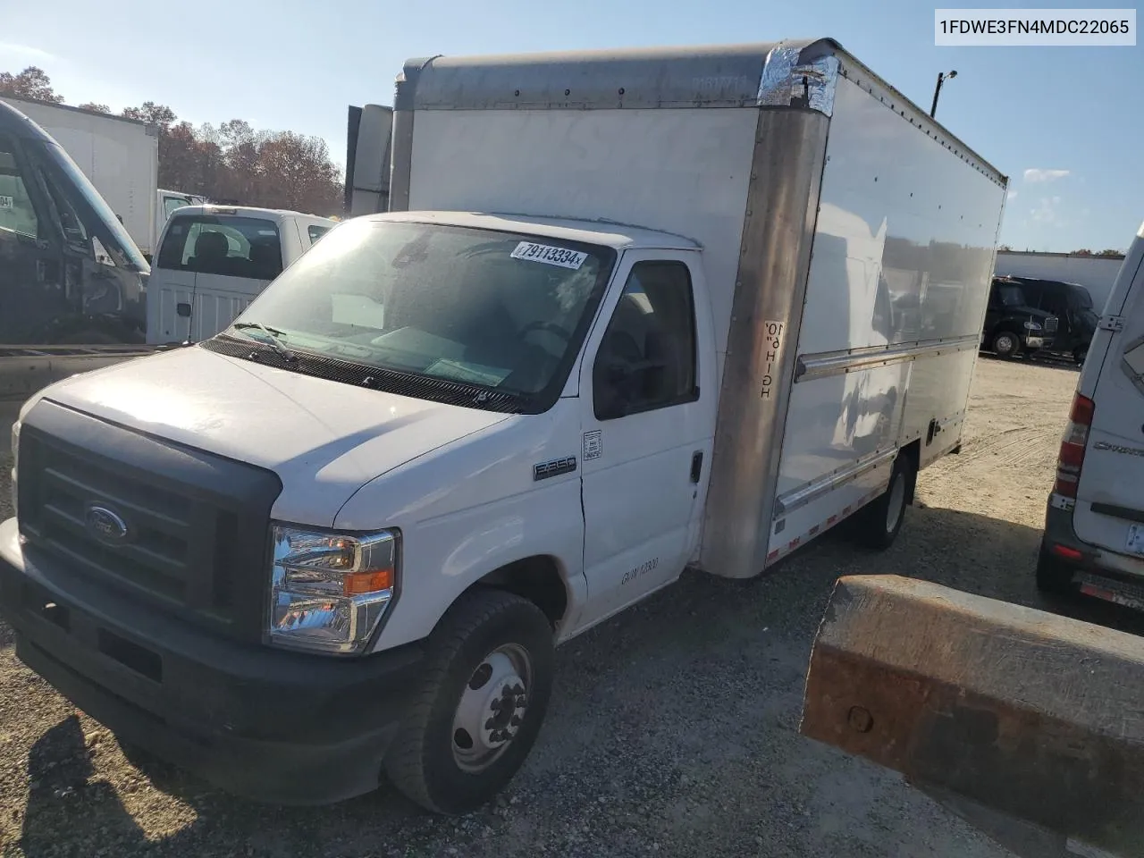 2021 Ford Econoline E350 Super Duty Cutaway Van VIN: 1FDWE3FN4MDC22065 Lot: 79113334