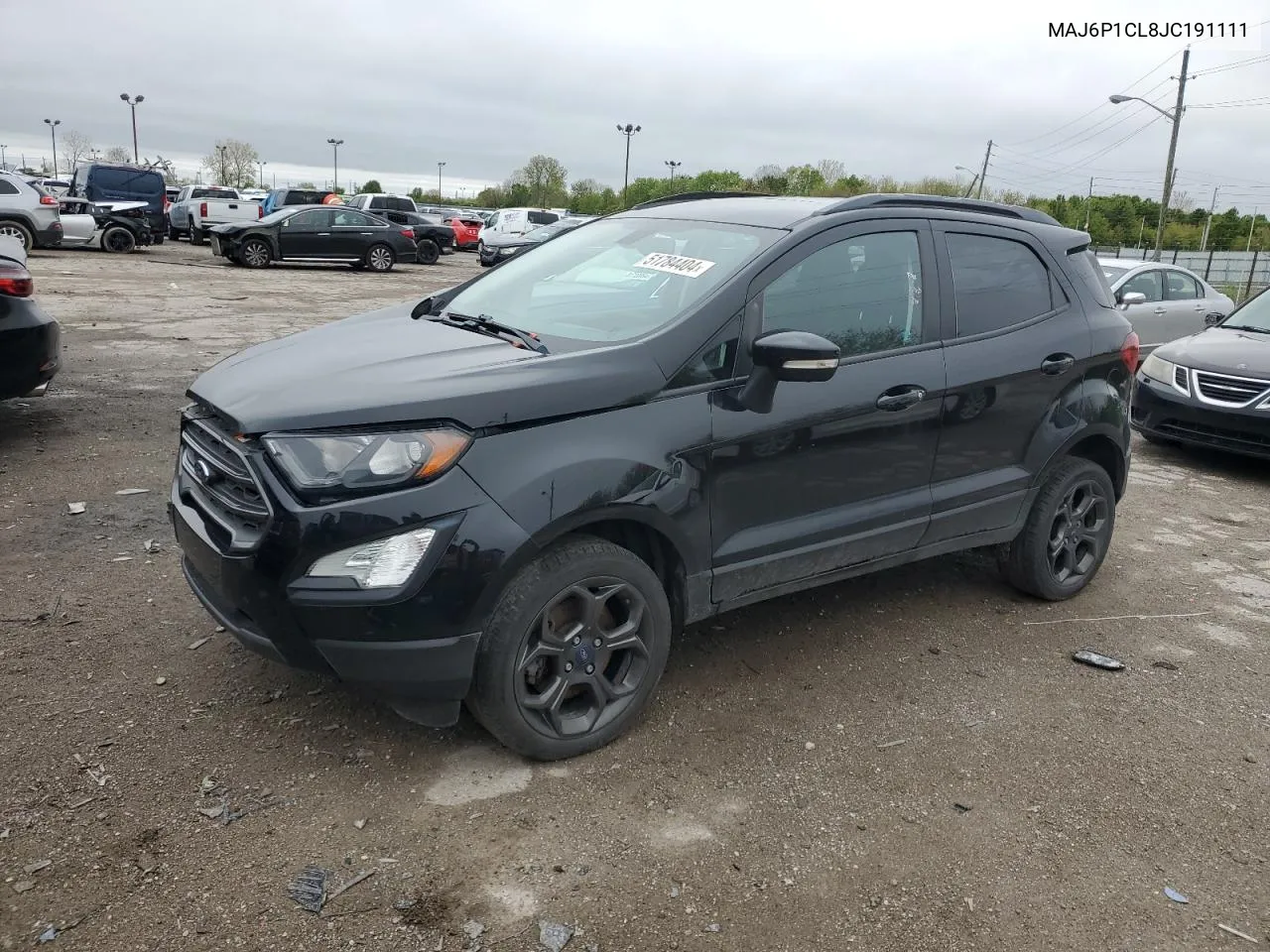 2018 Ford Ecosport Ses VIN: MAJ6P1CL8JC191111 Lot: 51784404