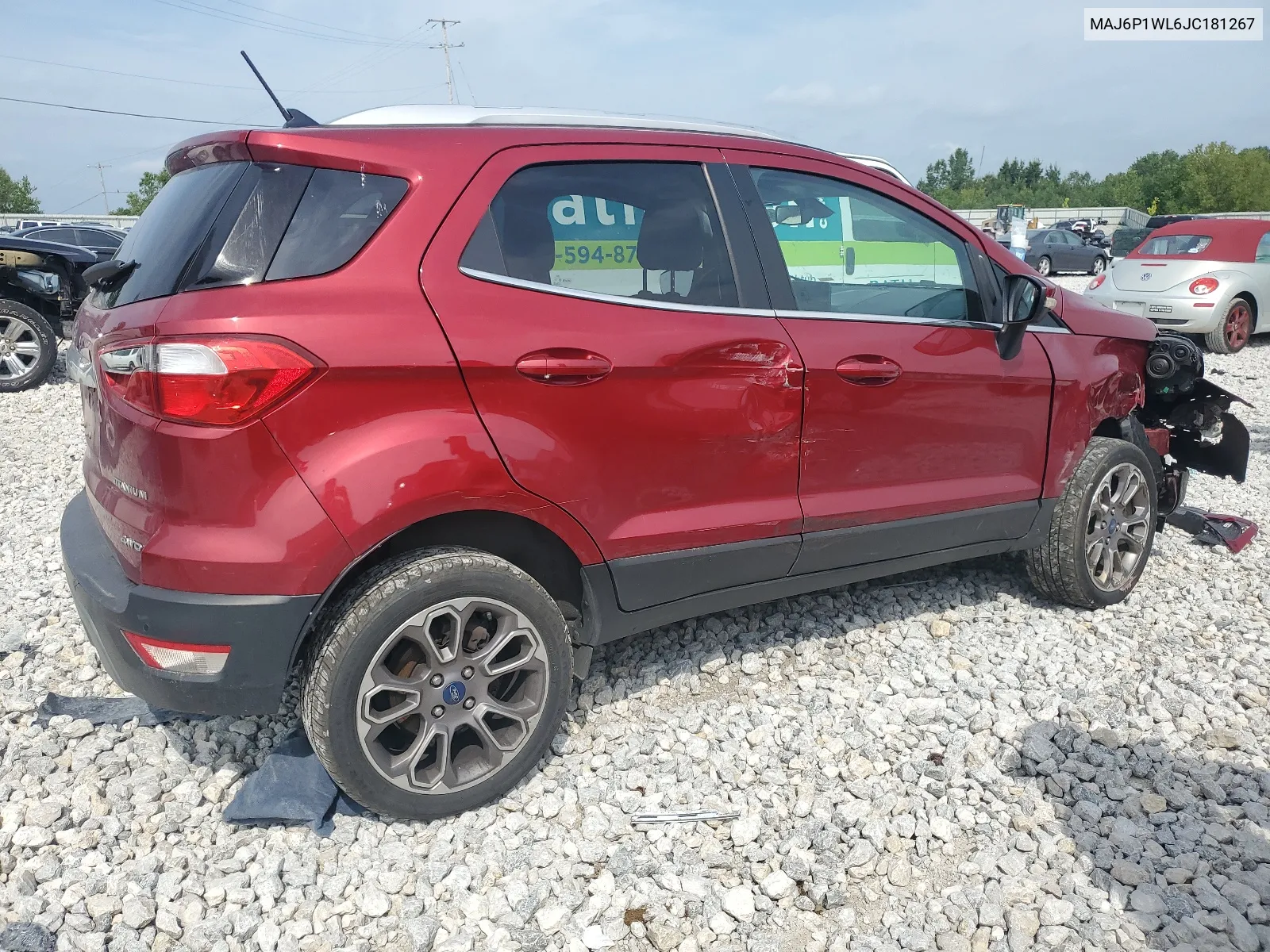 2018 Ford Ecosport Titanium VIN: MAJ6P1WL6JC181267 Lot: 64552654