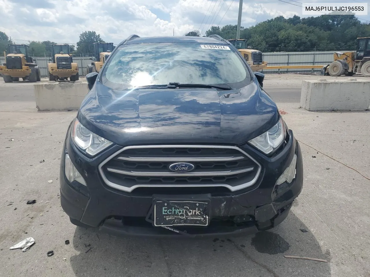 2018 Ford Ecosport Se VIN: MAJ6P1UL1JC196553 Lot: 67804224