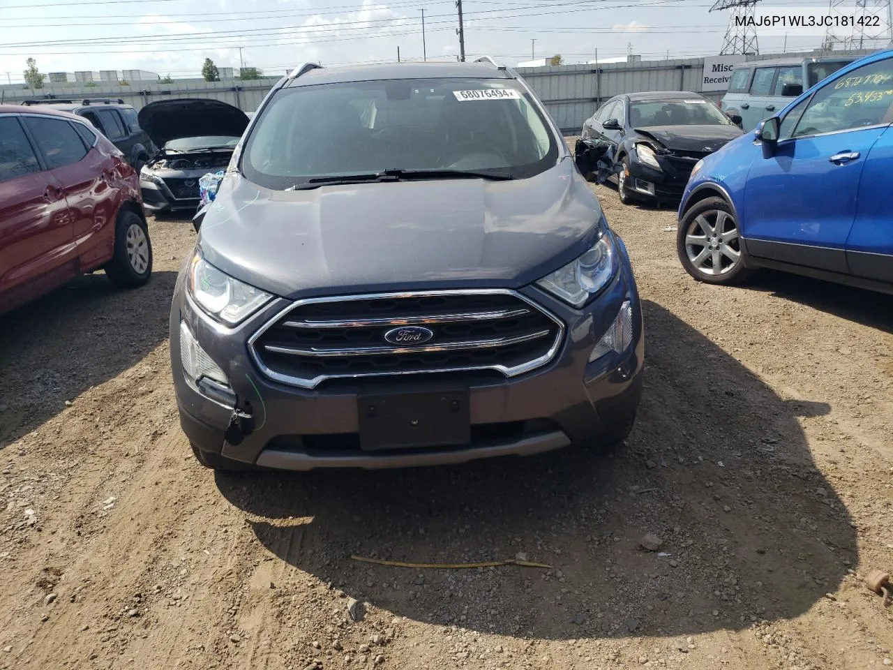 2018 Ford Ecosport Titanium VIN: MAJ6P1WL3JC181422 Lot: 68076494