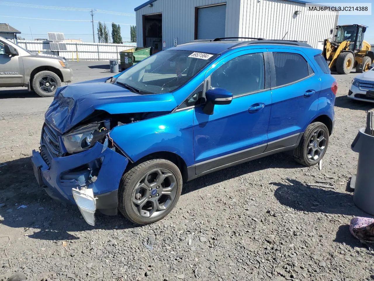 2018 Ford Ecosport Ses VIN: MAJ6P1CL3JC214388 Lot: 69531884