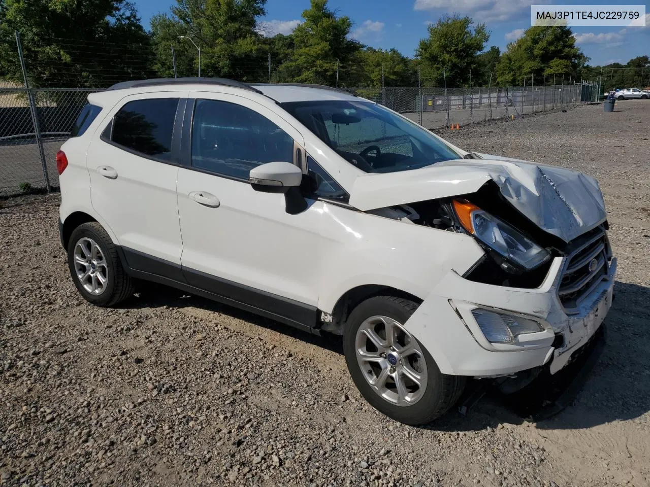 2018 Ford Ecosport Se VIN: MAJ3P1TE4JC229759 Lot: 71153914