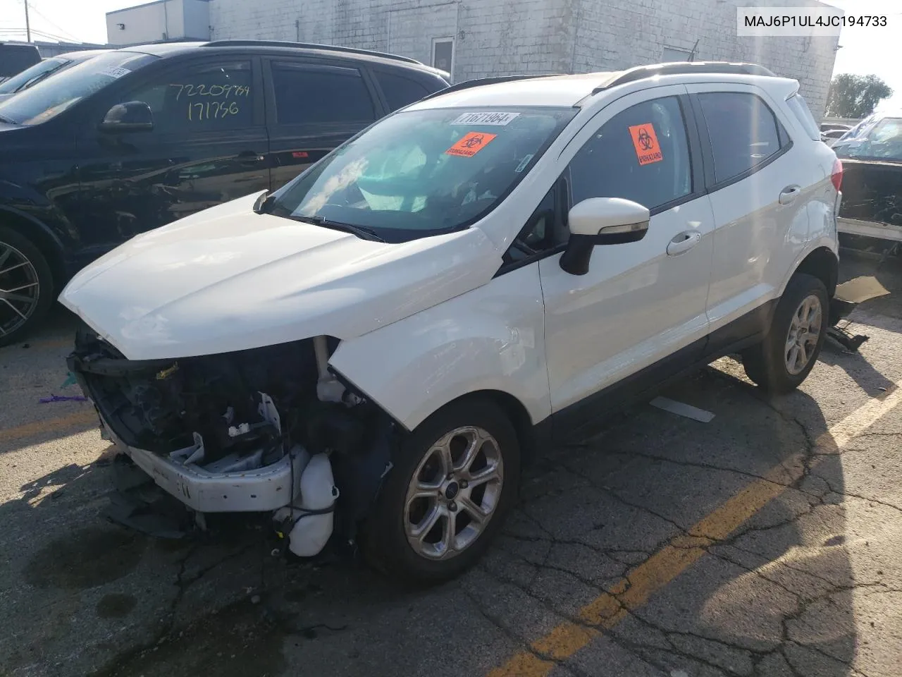 2018 Ford Ecosport Se VIN: MAJ6P1UL4JC194733 Lot: 71671964