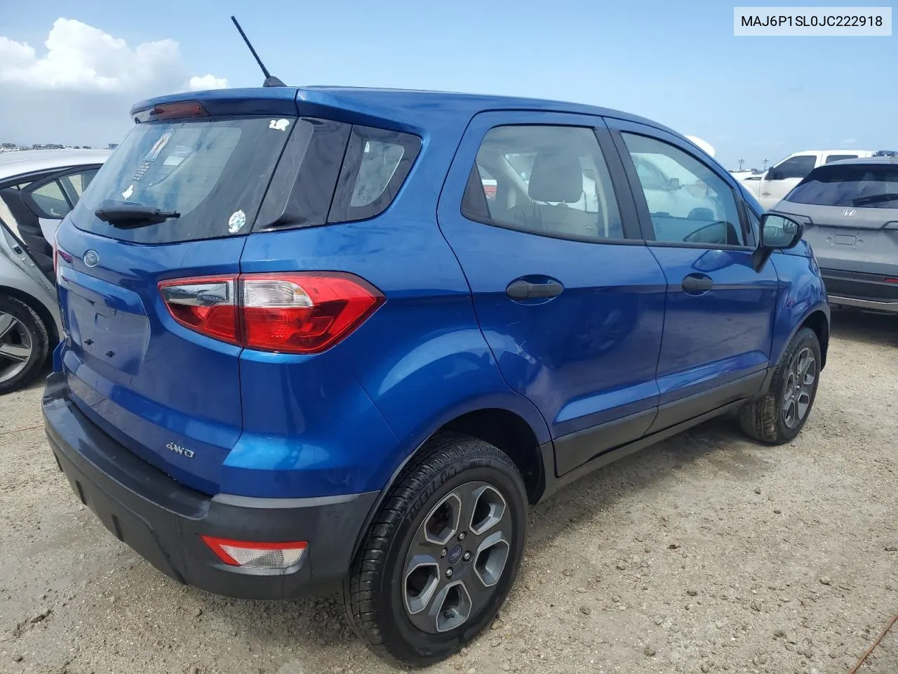 2018 Ford Ecosport S VIN: MAJ6P1SL0JC222918 Lot: 74428694