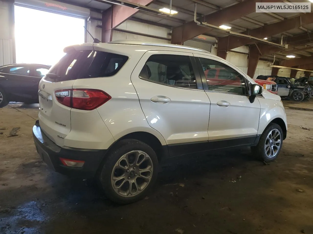 2018 Ford Ecosport Titanium VIN: MAJ6P1WL5JC165125 Lot: 74484734