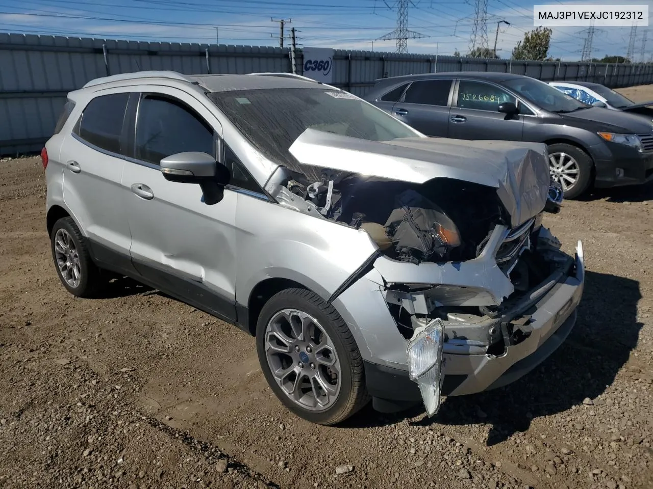 2018 Ford Ecosport Titanium VIN: MAJ3P1VEXJC192312 Lot: 74507374