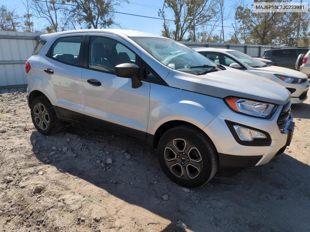 2018 Ford Ecosport S VIN: MAJ6P1SL7JC233981 Lot: 75088824