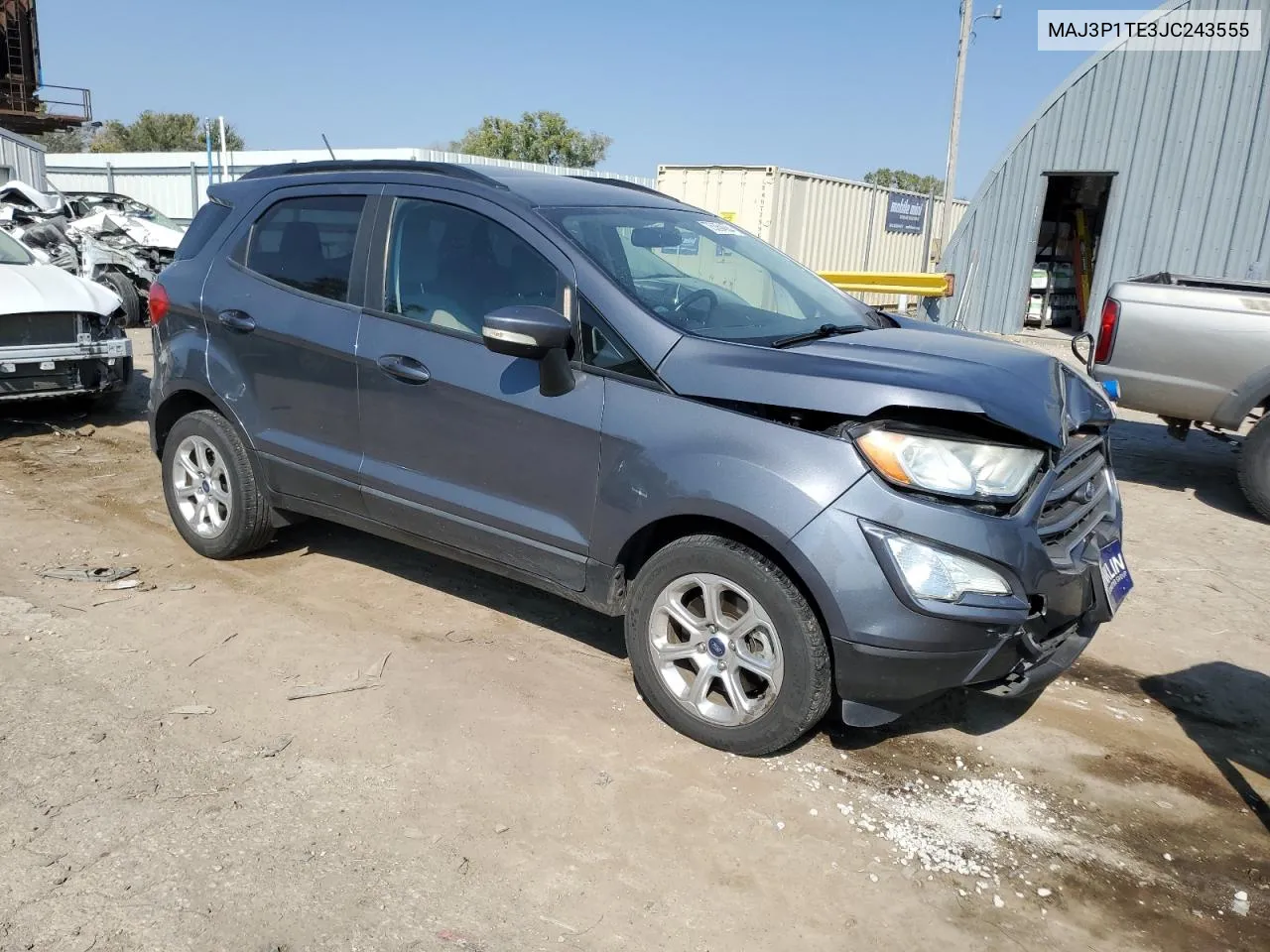 2018 Ford Ecosport Se VIN: MAJ3P1TE3JC243555 Lot: 75354684