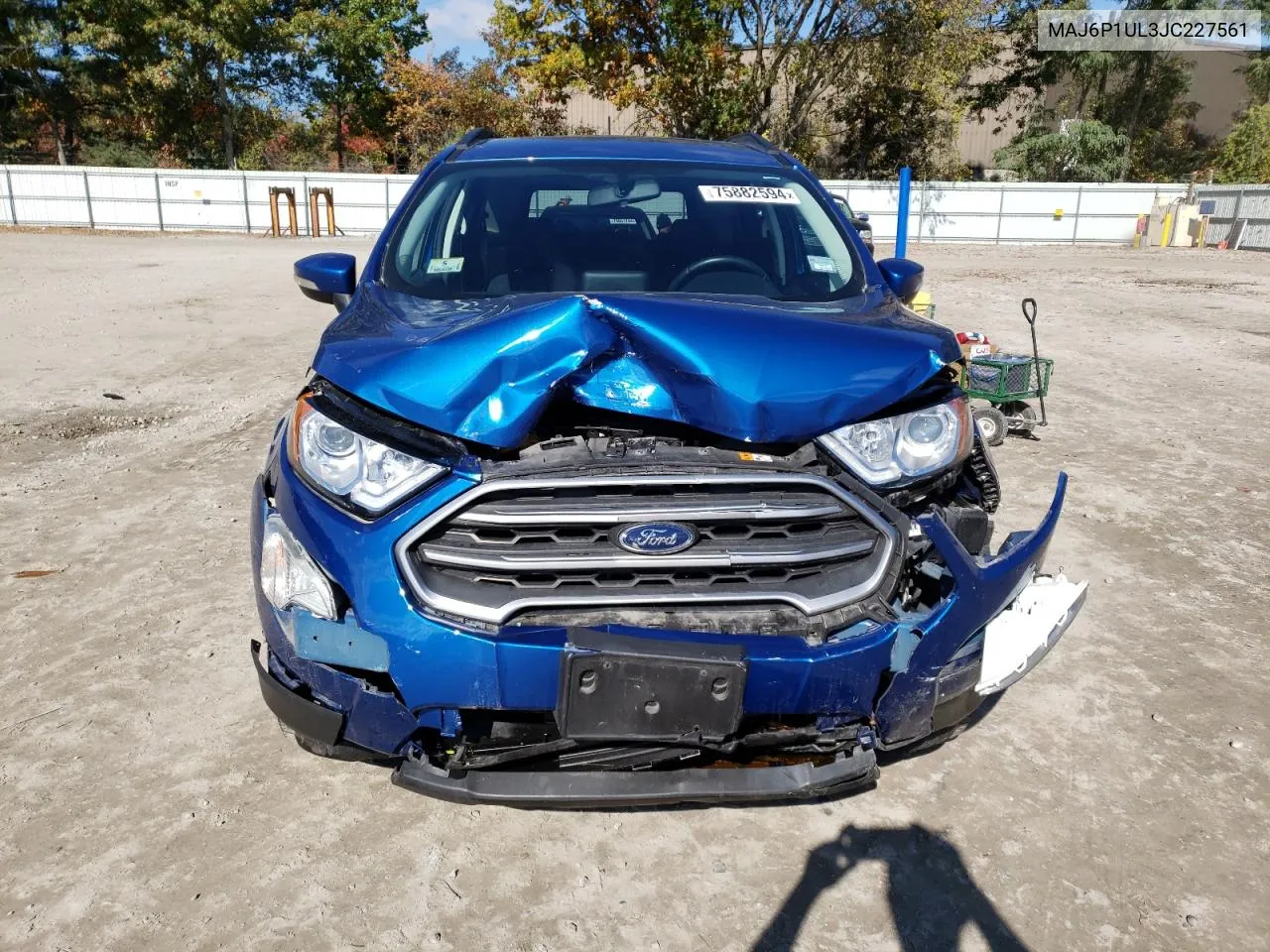 2018 Ford Ecosport Se VIN: MAJ6P1UL3JC227561 Lot: 75882594