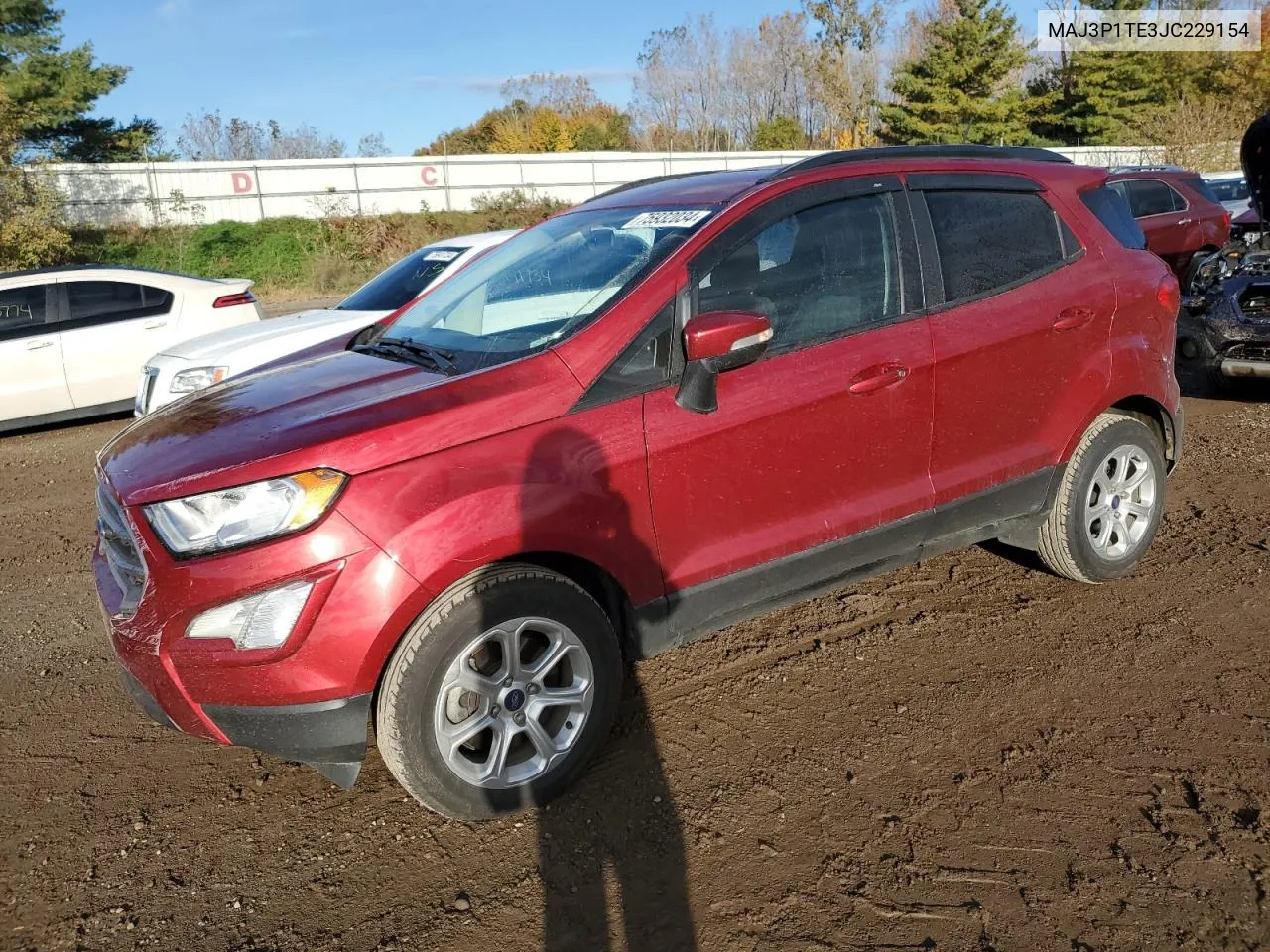 2018 Ford Ecosport Se VIN: MAJ3P1TE3JC229154 Lot: 75932034