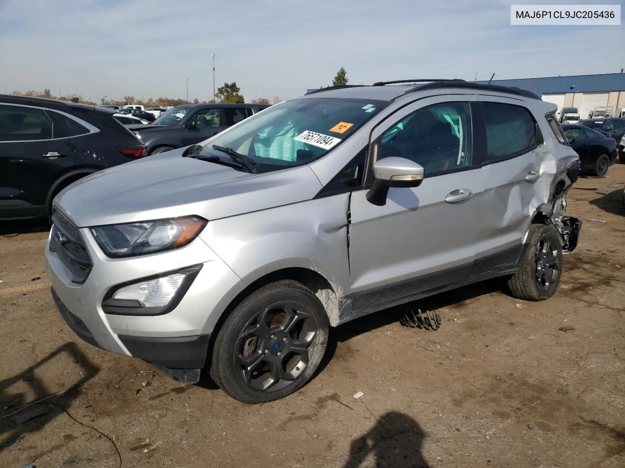 2018 Ford Ecosport Ses VIN: MAJ6P1CL9JC205436 Lot: 76571094