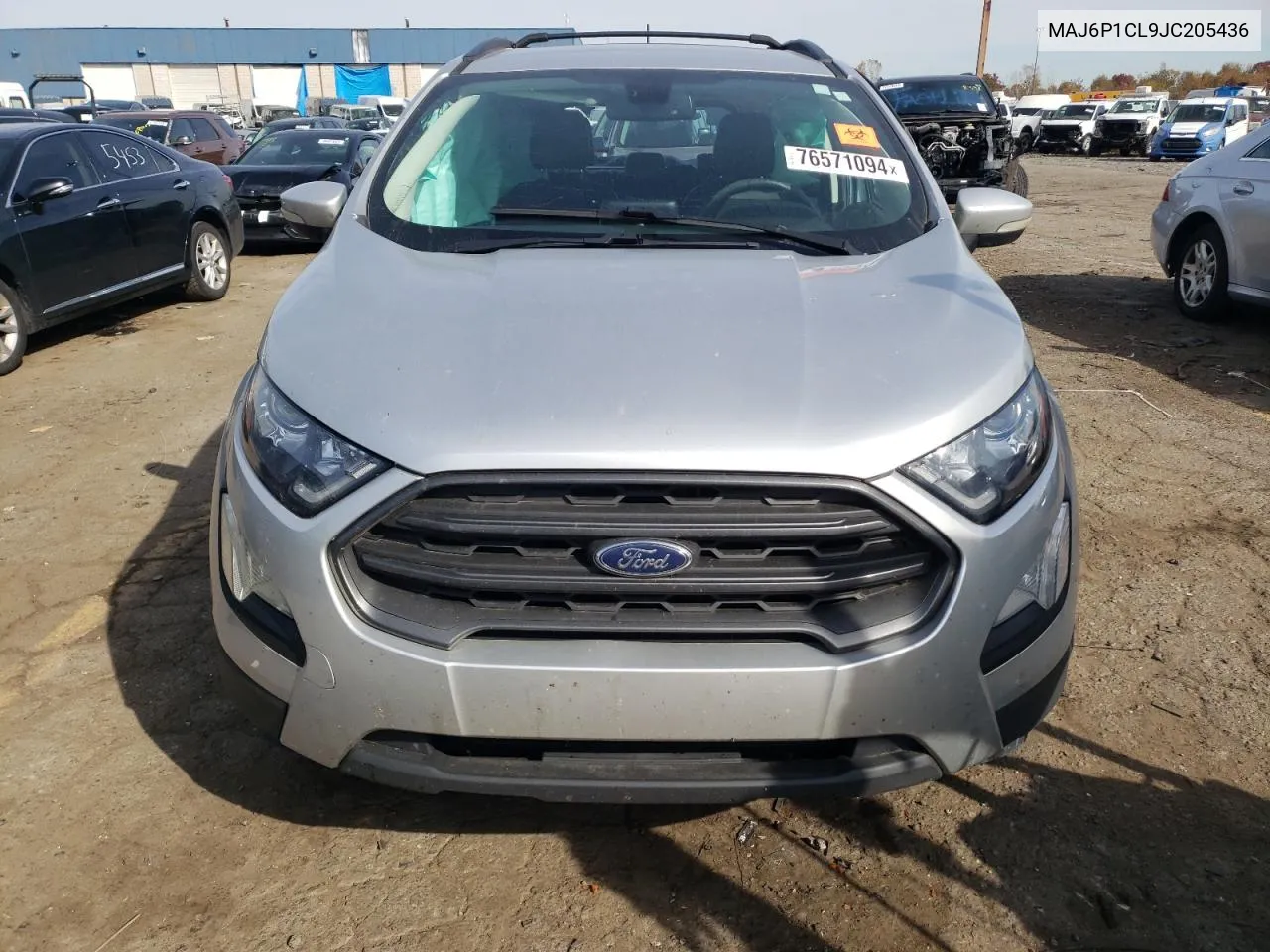 2018 Ford Ecosport Ses VIN: MAJ6P1CL9JC205436 Lot: 76571094