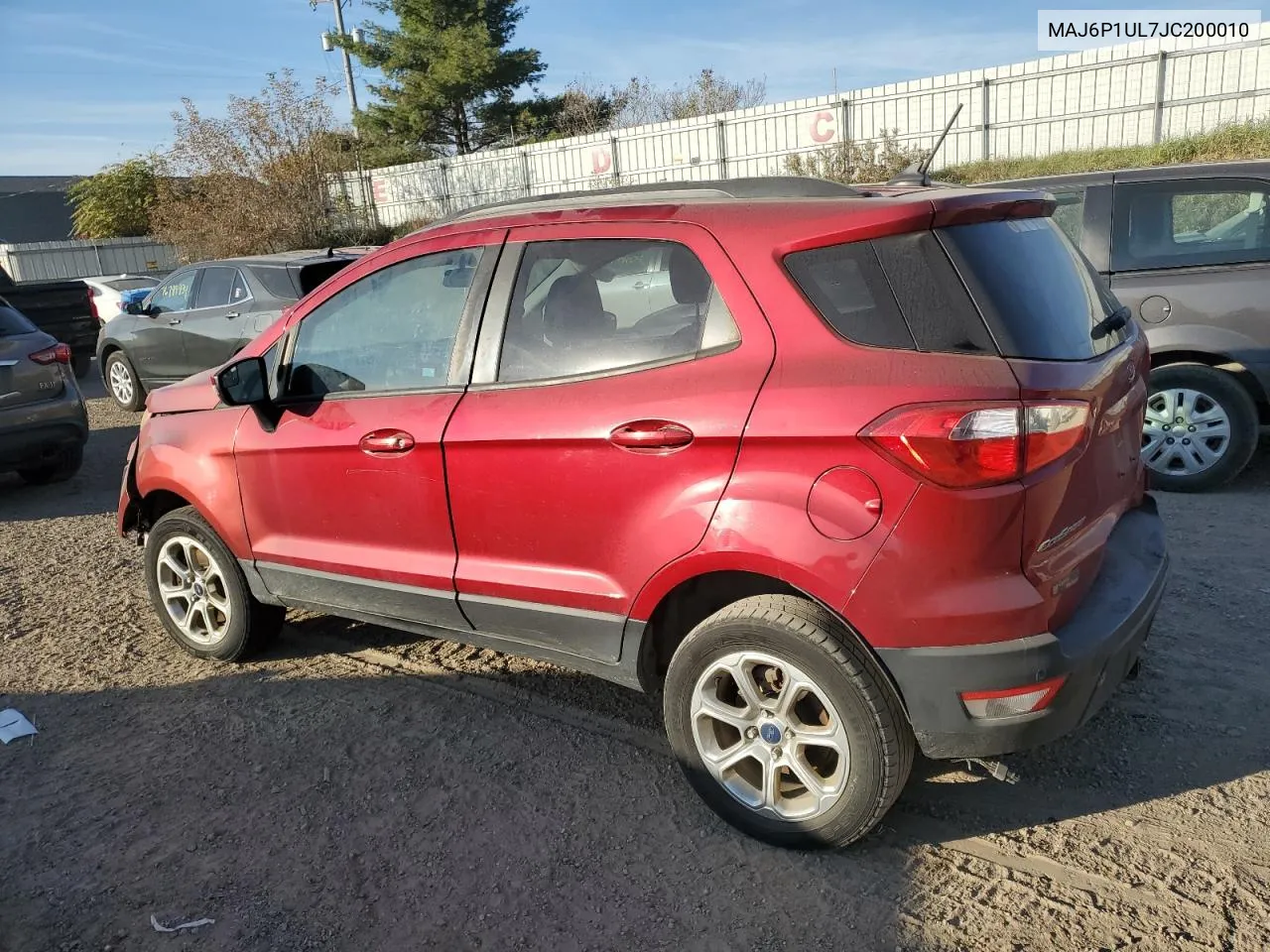 2018 Ford Ecosport Se VIN: MAJ6P1UL7JC200010 Lot: 76952854