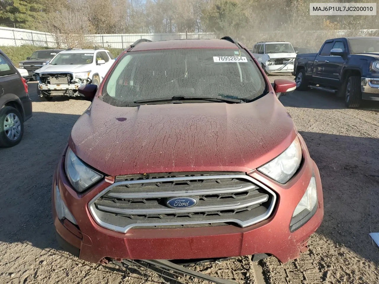 2018 Ford Ecosport Se VIN: MAJ6P1UL7JC200010 Lot: 76952854