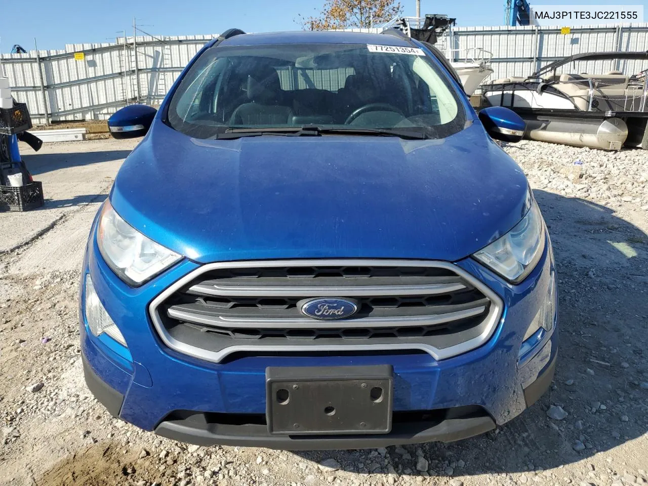 2018 Ford Ecosport Se VIN: MAJ3P1TE3JC221555 Lot: 77251354