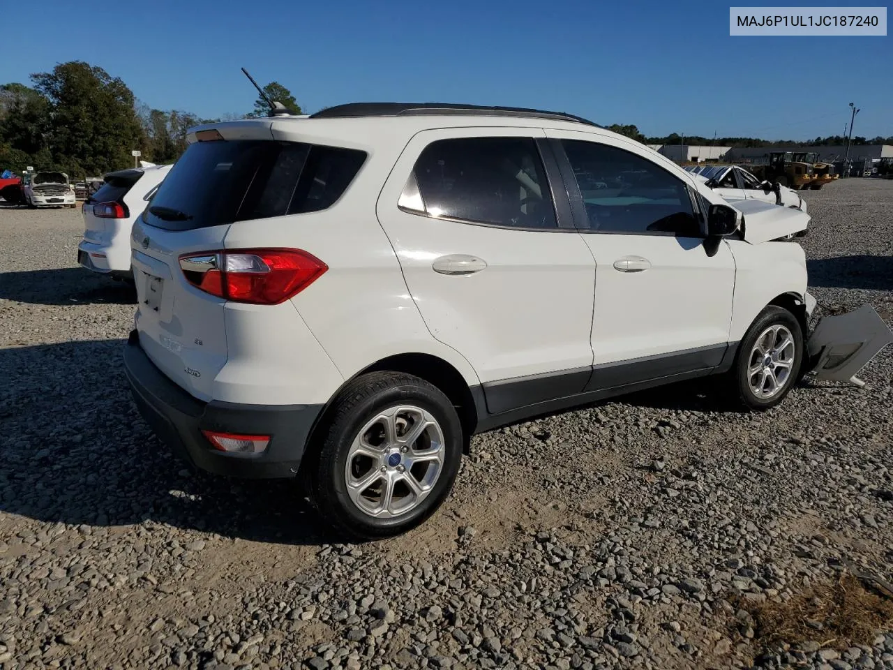 2018 Ford Ecosport Se VIN: MAJ6P1UL1JC187240 Lot: 77340764