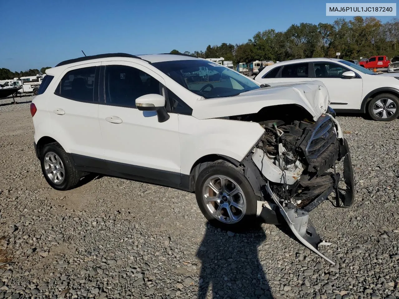 2018 Ford Ecosport Se VIN: MAJ6P1UL1JC187240 Lot: 77340764