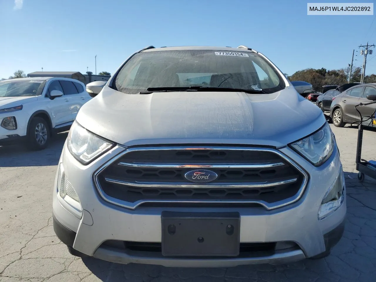 2018 Ford Ecosport Titanium VIN: MAJ6P1WL4JC202892 Lot: 77359154