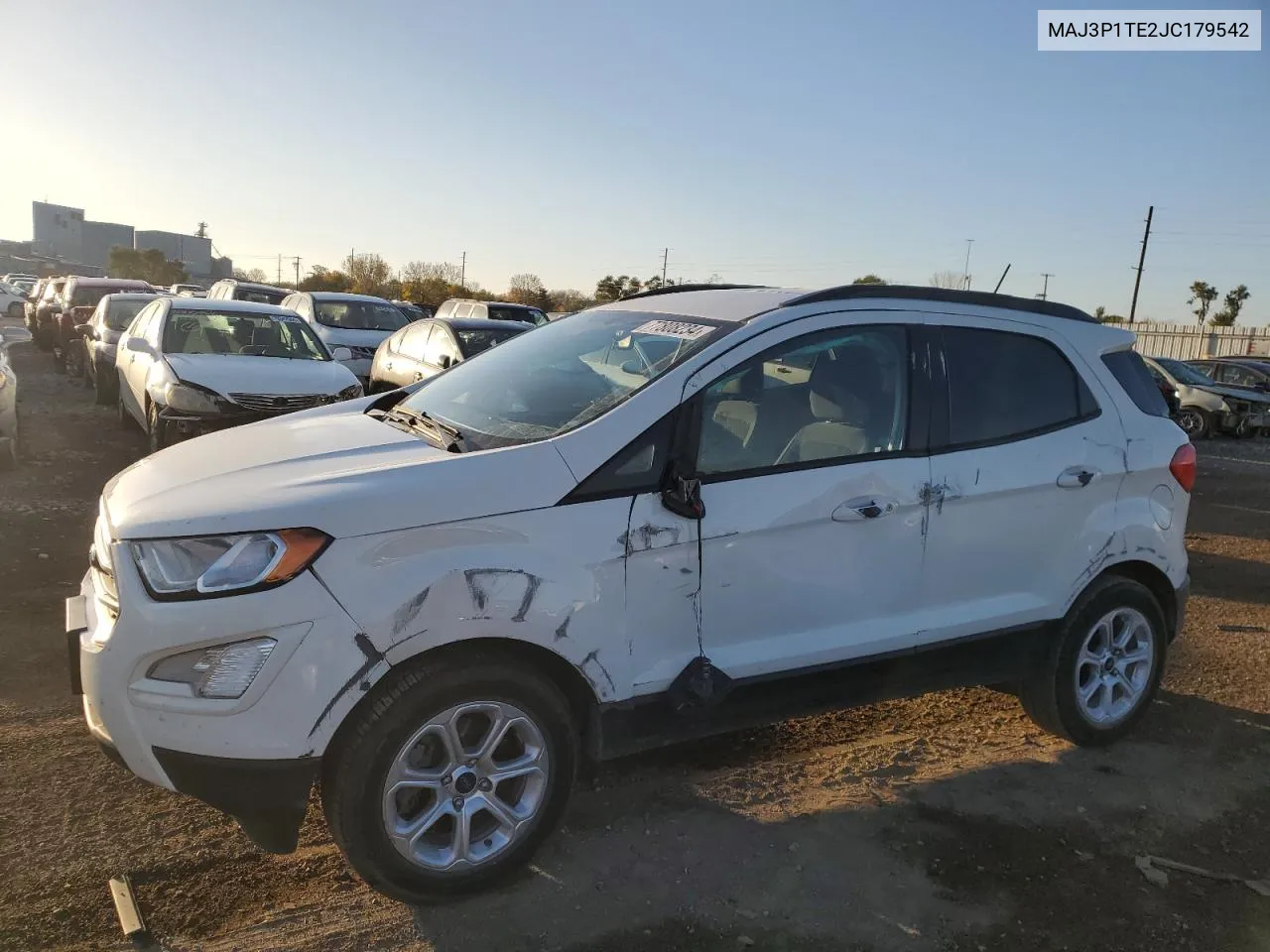 2018 Ford Ecosport Se VIN: MAJ3P1TE2JC179542 Lot: 77808234