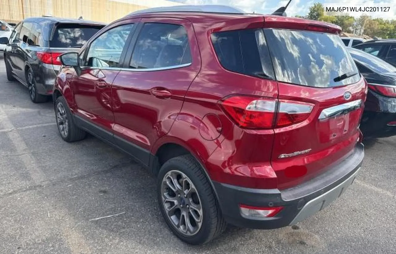 2018 Ford Ecosport Titanium VIN: MAJ6P1WL4JC201127 Lot: 77811374