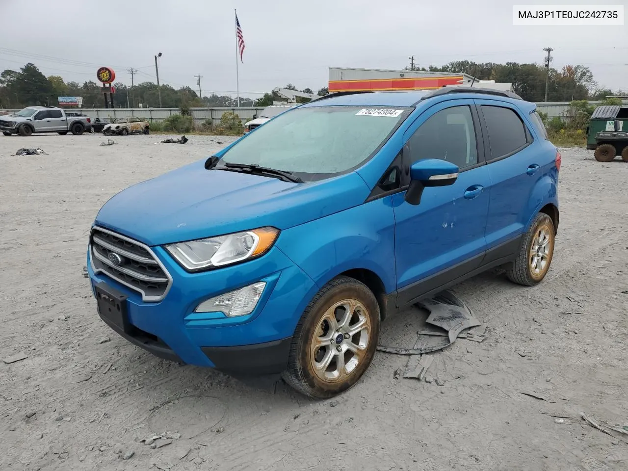 2018 Ford Ecosport Se VIN: MAJ3P1TE0JC242735 Lot: 78274904