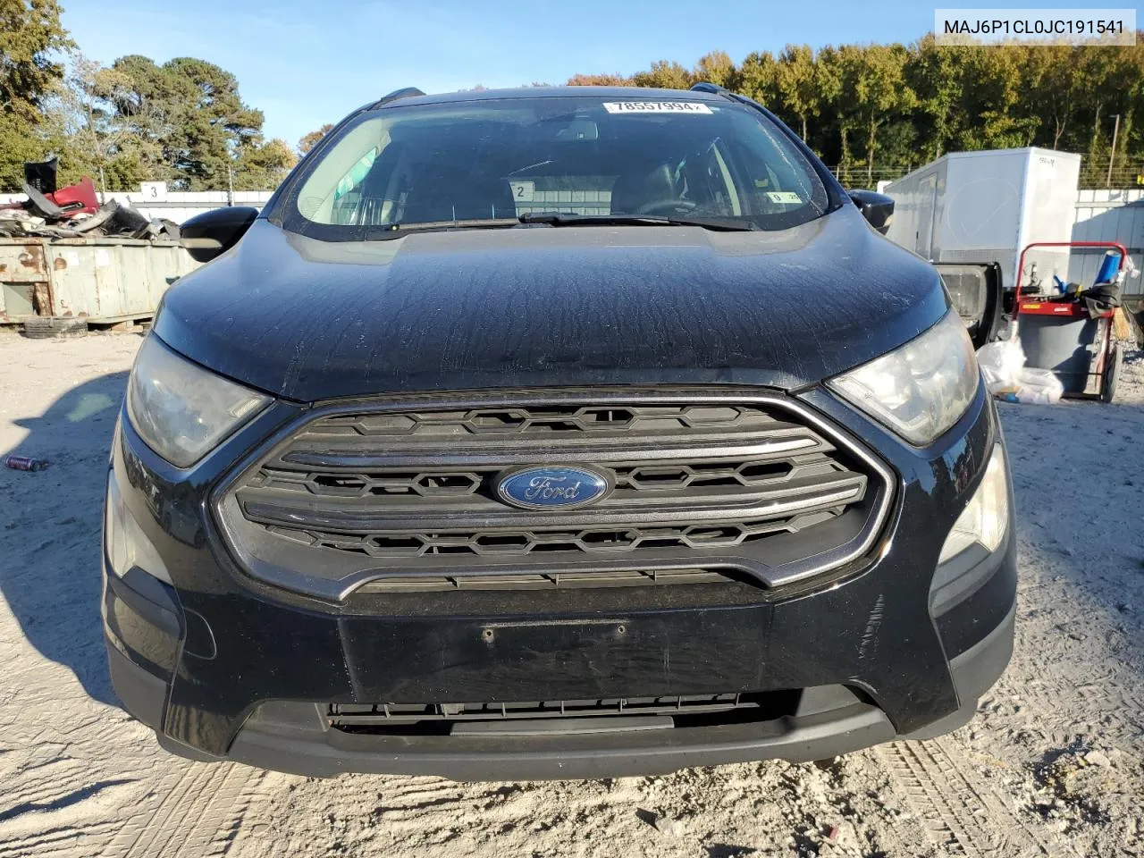 2018 Ford Ecosport Ses VIN: MAJ6P1CL0JC191541 Lot: 78557994