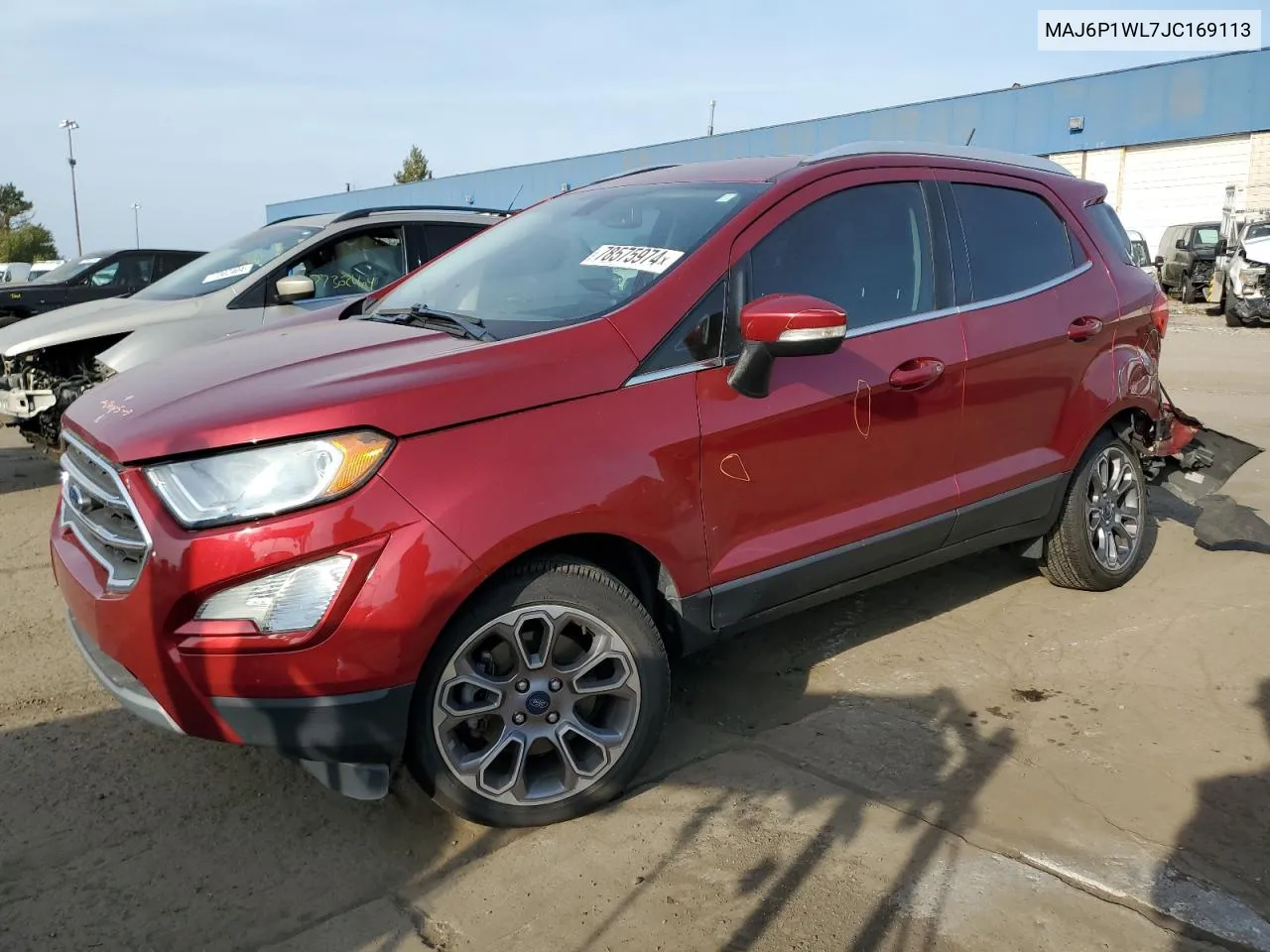 2018 Ford Ecosport Titanium VIN: MAJ6P1WL7JC169113 Lot: 78575974