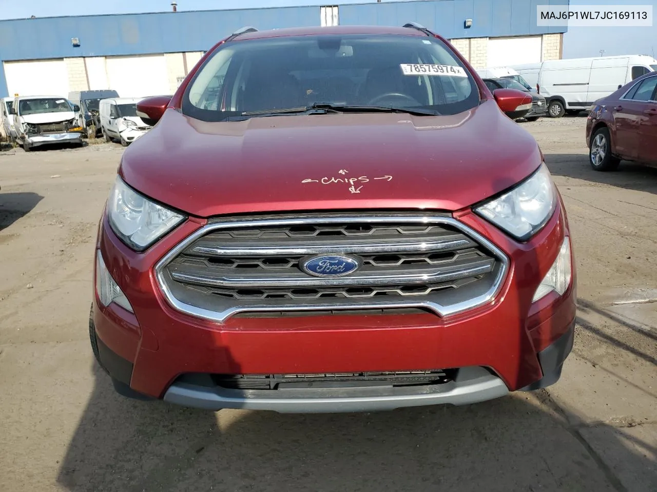 2018 Ford Ecosport Titanium VIN: MAJ6P1WL7JC169113 Lot: 78575974