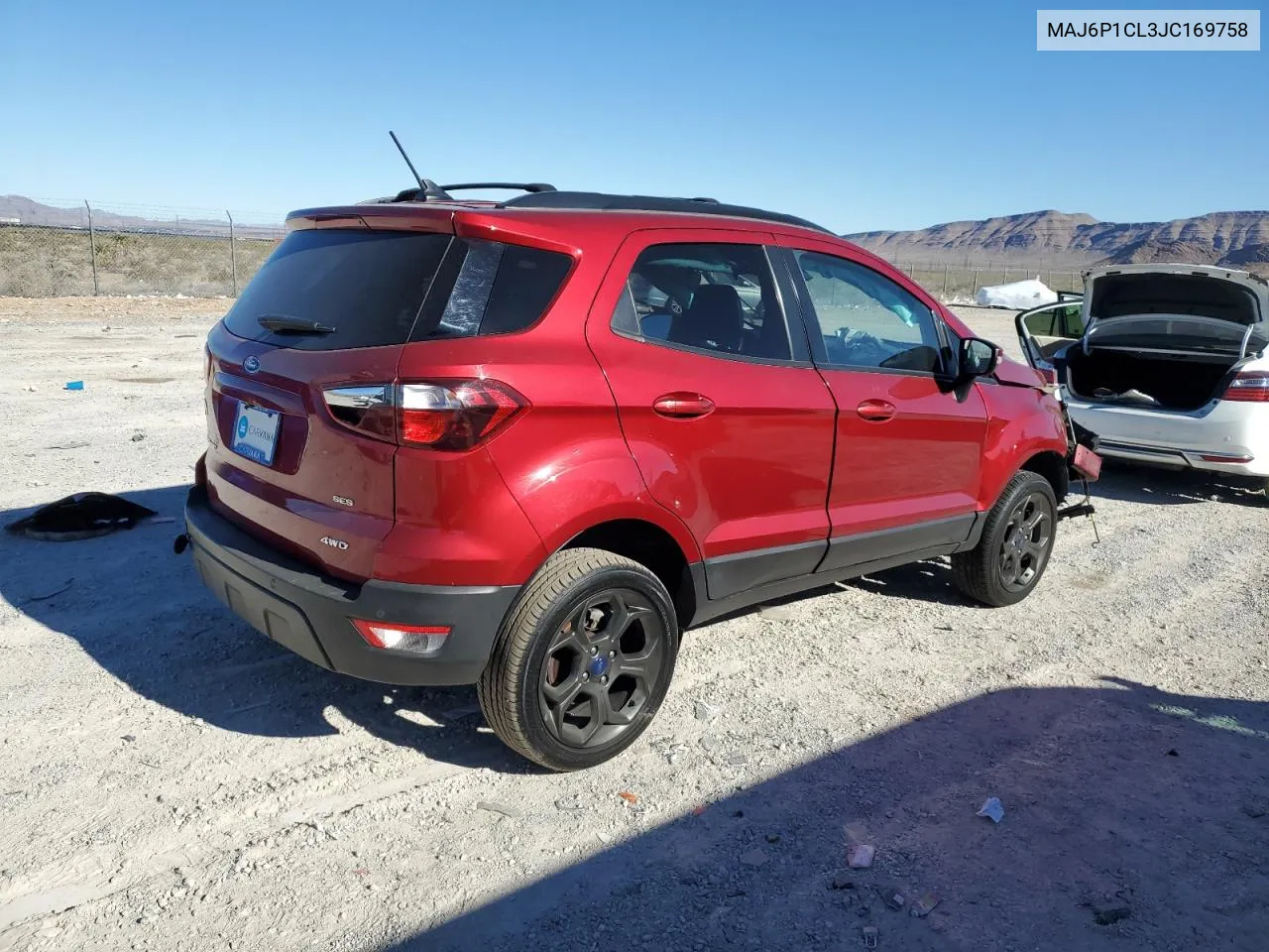 2018 Ford Ecosport Ses VIN: MAJ6P1CL3JC169758 Lot: 79338523