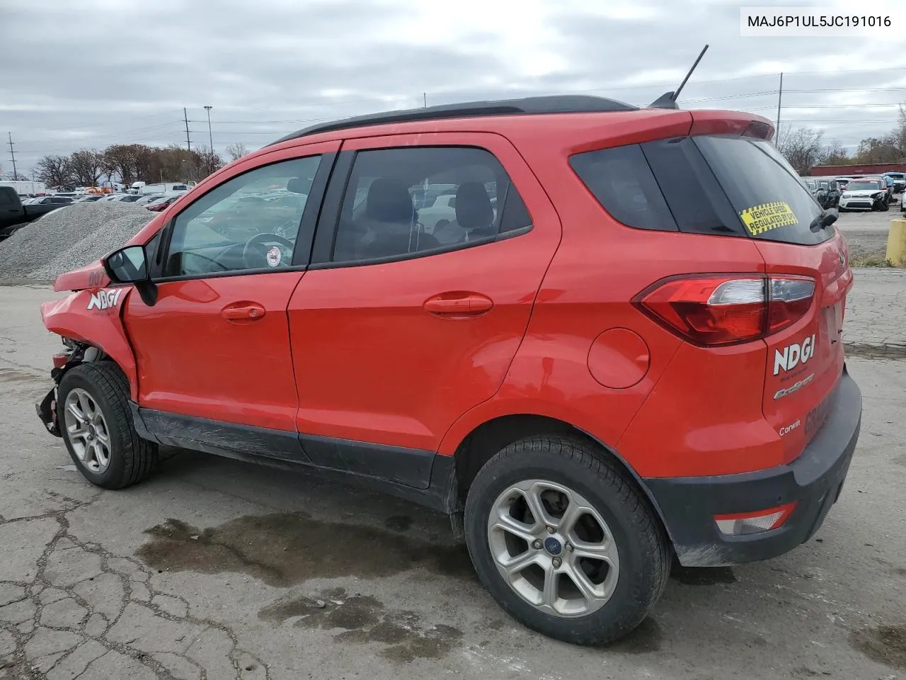 2018 Ford Ecosport Se VIN: MAJ6P1UL5JC191016 Lot: 79548694